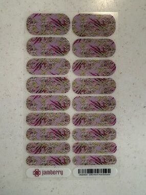 Jamberry Lavender and Pink Floral Phone Skin Strips